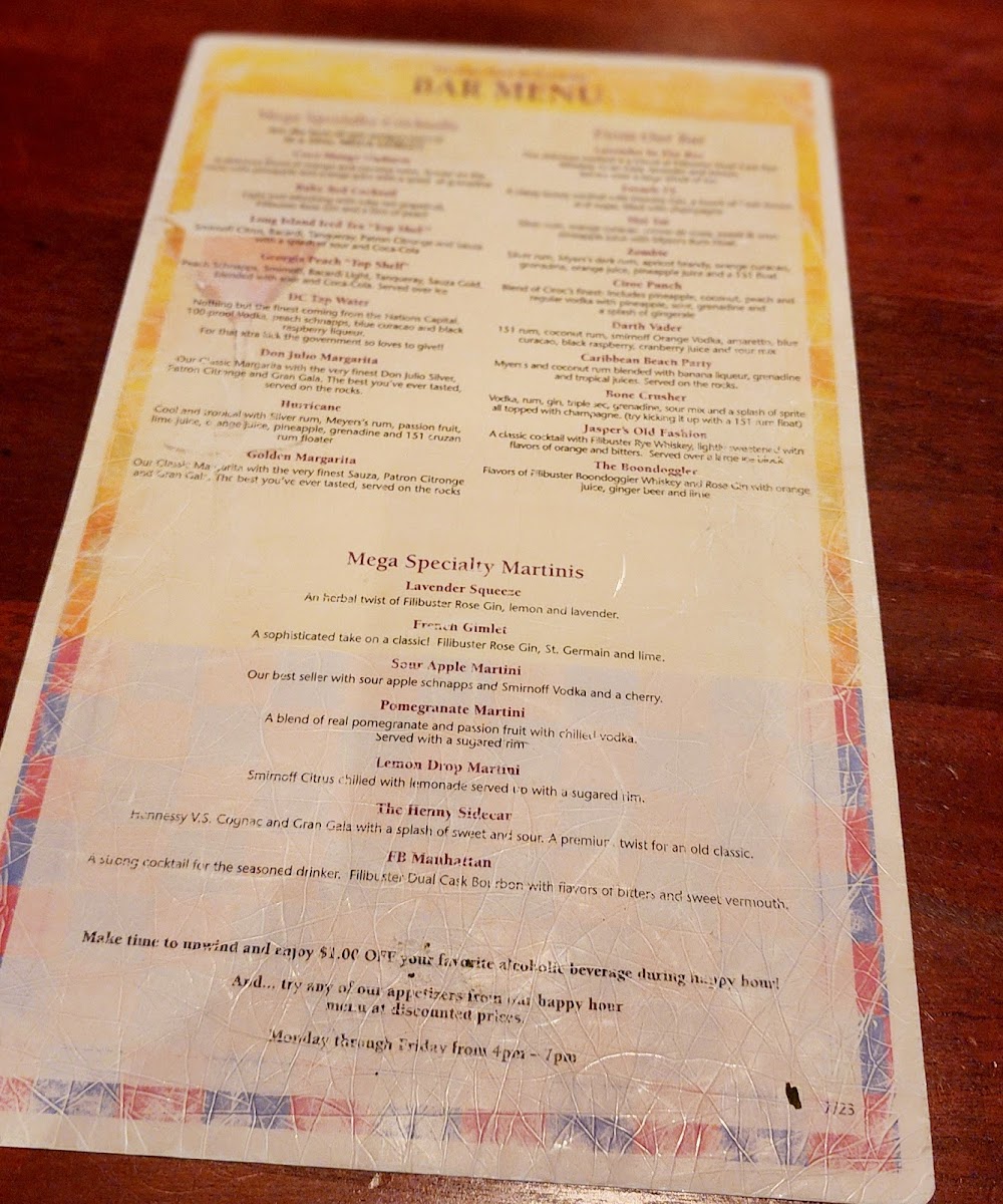 Jasper's Restaurant Menu - Image 4