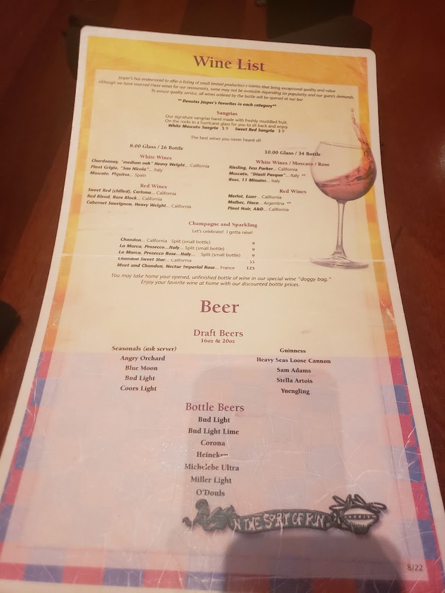 Jasper's Restaurant Menu - Image 6